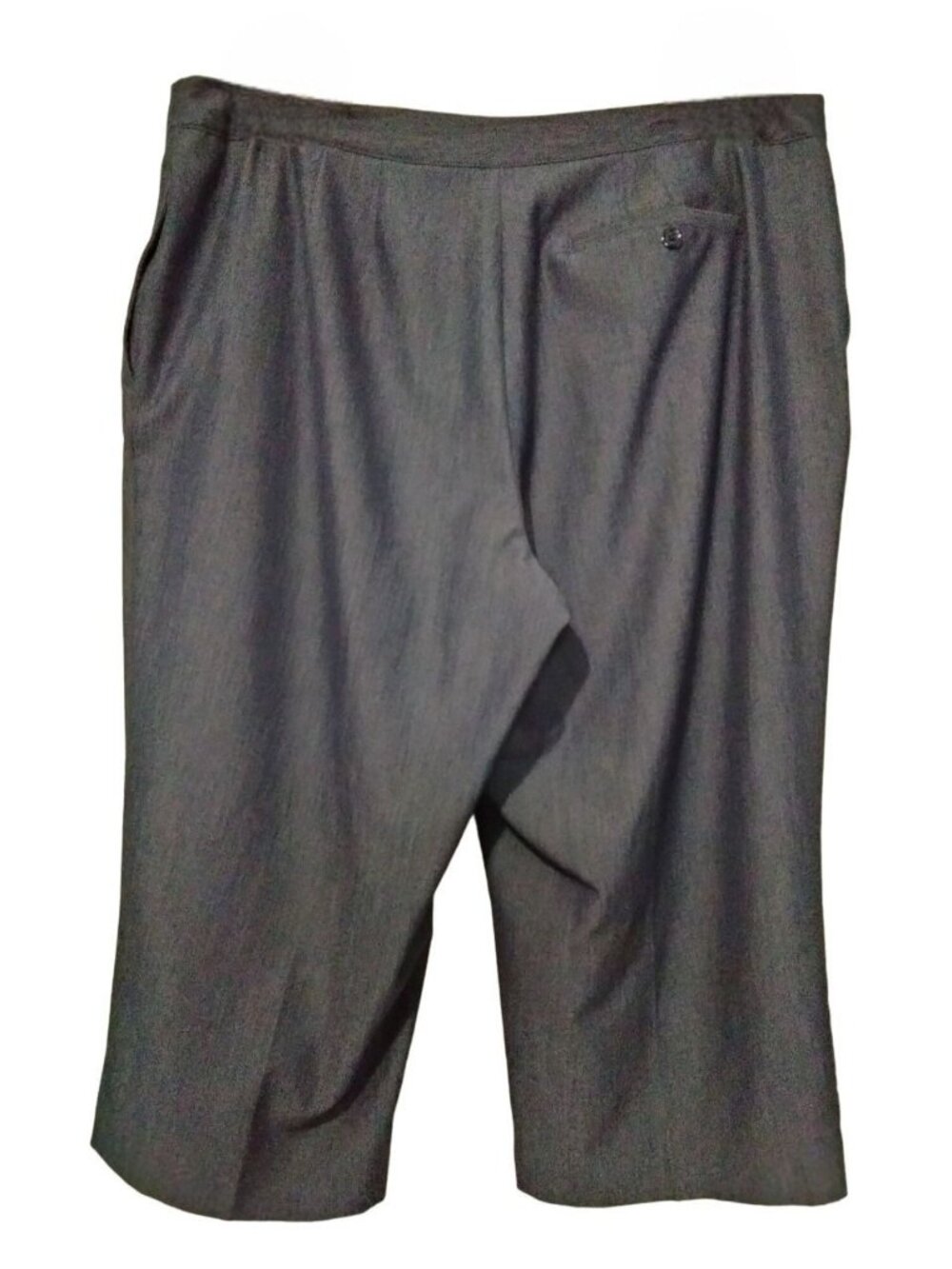 Avenue Plus Size 18 Pants Cropped Wide-Leg Gray Stretch Blend Office Casual Chic - Picture 4 of 8